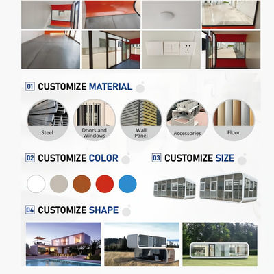 Steel Sandwich Panel Modular Home Shipping Villa Capsule Cabin Prefab Container House